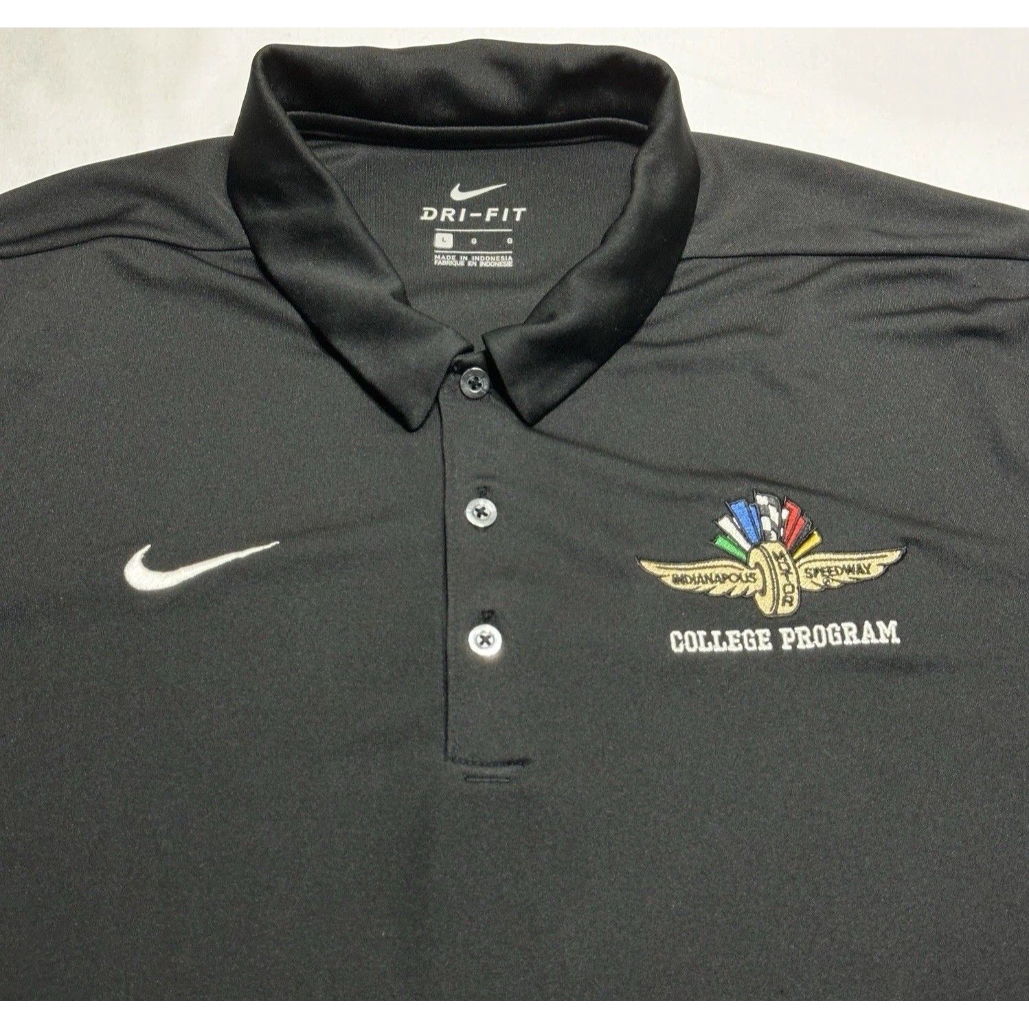 Indianapolis Motor Speedway College Program Nike Polo Indy 500 Racing Shirt